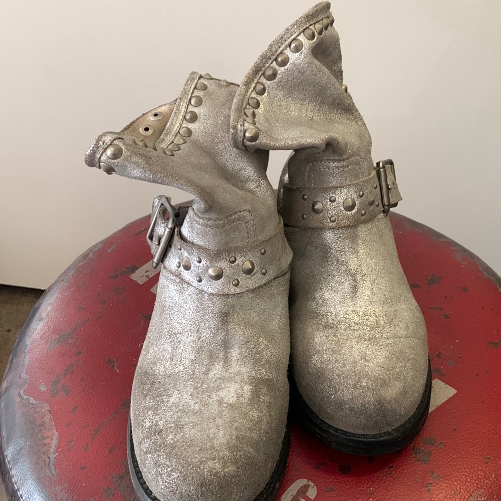 Silver Studded Ankle Boots